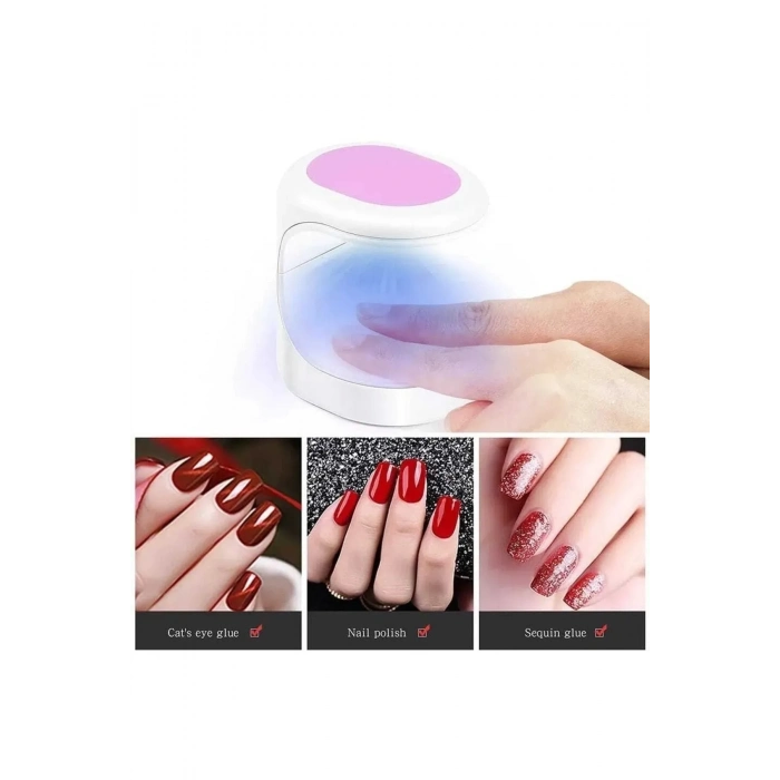 ÇOK SATAN Mini Uv Led Işık Oje Tırnak Kurutucu Tasarımlı Express Protez Tırnak Kiti Kurutma Cilası