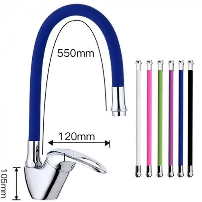 ÇOK SATAN Mix Kuğu Mutfak Evye Bataryası Renkli Oynar Başlıklı Mavi