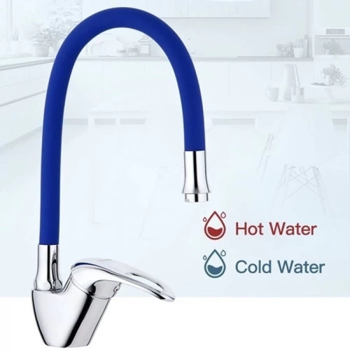 ÇOK SATAN Mix Kuğu Mutfak Evye Bataryası Renkli Oynar Başlıklı Mavi