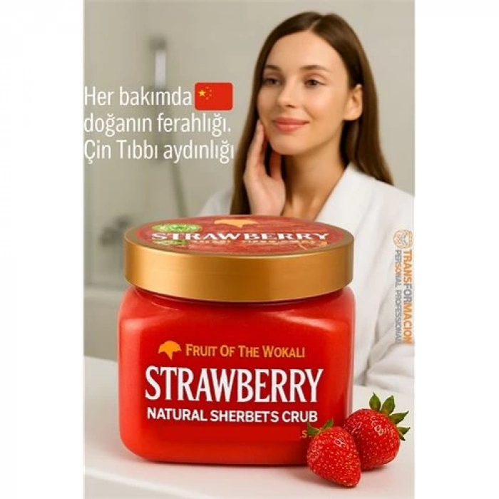 ÇOK SATAN Modacar Profesyonel Çilek Doğal Peeling - Tüm Vücut Scrub 600 ml