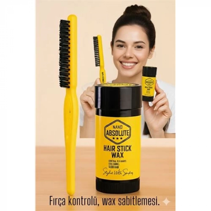 ÇOK SATAN Modacar Topuz Fırçası Stick Wax Seti Profesyonel Saç Topuz Seti