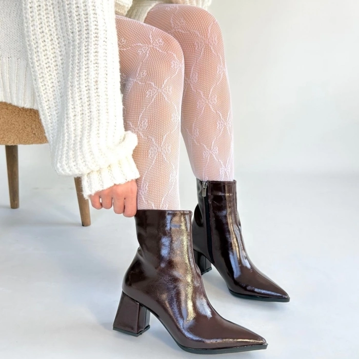 ÇOK SATAN Mosy Bordo Rugan Topuklu Bot