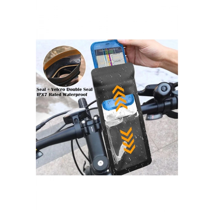 ÇOK SATAN Motosiklet Bisiklet 360° Döndürülebilir Su Geçirmez Telefon Kılıfı Telefon Tutucu 4’’-7.2 İnç