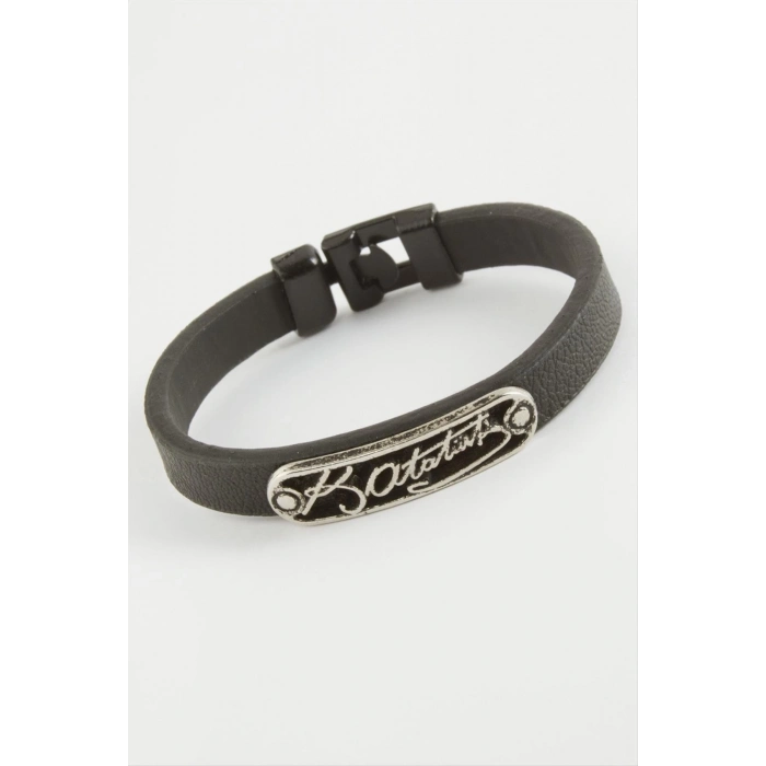 ÇOK SATAN Mustafa Kemal Atatük İmzalı Kaliteli Suni Deri Bileklik