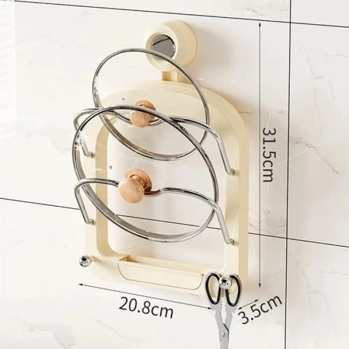 ÇOK SATAN Mutfak Tava Tencere Kapak Tutucu Organizer Raf