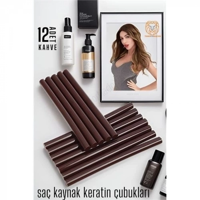 ÇOK SATAN Nano Keratin Kaynak Çubukları 12 ADET KAHVE Absolute