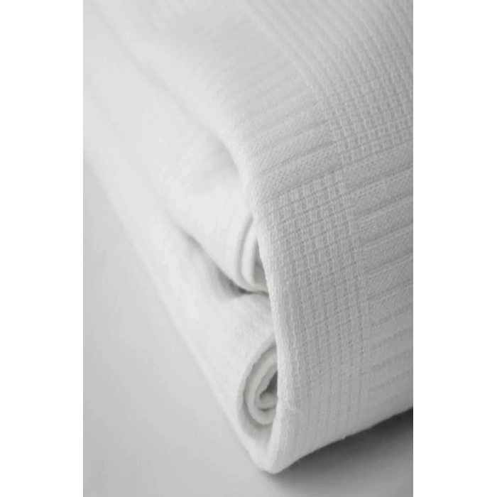 ÇOK SATAN Nevresim Dünyası Tek Kişilik Pamuk Beyaz Tek Pike 160x240