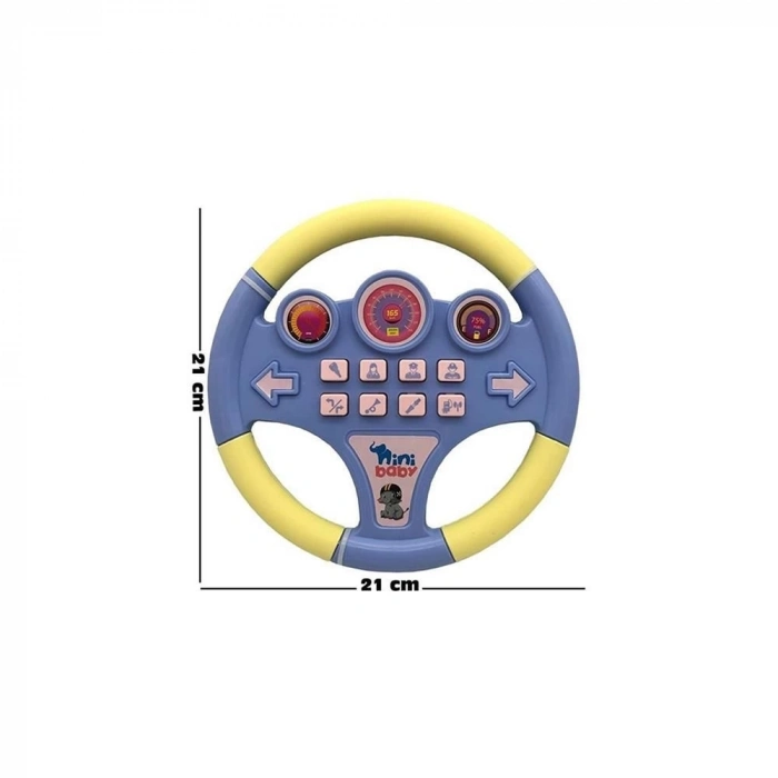ÇOK SATAN Nini Baby Direksiyon Eğitici Sesli Müzikli 21*21 Cm 8 Tuşlu Oyuncak Direksiyon - 1 Adet Stokta Olan Gönderilir