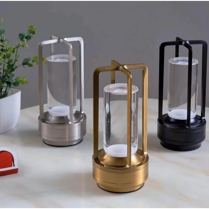 ÇOK SATAN NOAS YL86 1244 Halki Siyah Şarjlı Masa Lambası 3 Renk