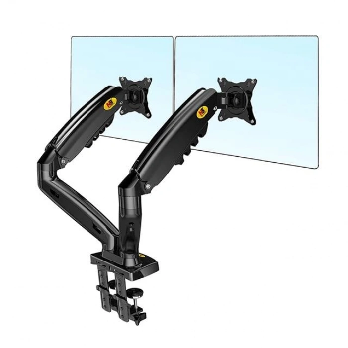 ÇOK SATAN North Bayou F160 17-27 Amortisörlü Çift Kol Lcd - Led Monitör Tutucu Askı Aparatı