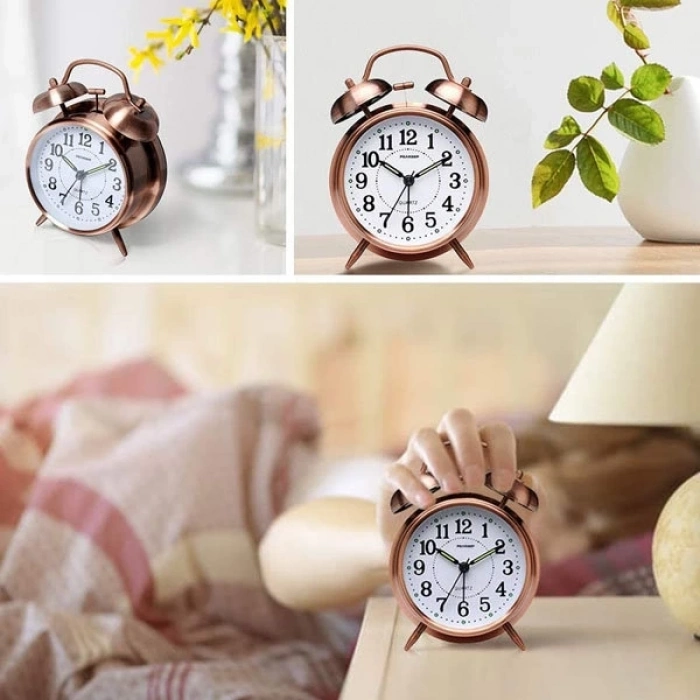 ÇOK SATAN Nostaljik Metal Çalar Masa Saati Orta Boy