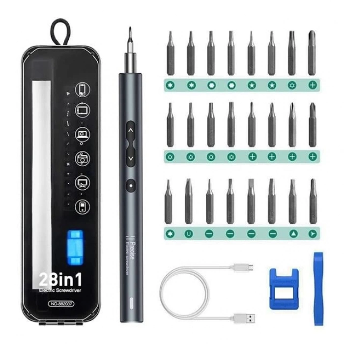 ÇOK SATAN Noyafa No-882037 28ın1 Mini Şarjlı Tornavida Seti Yüksek Torklu 24 Uçlu Başlıklı