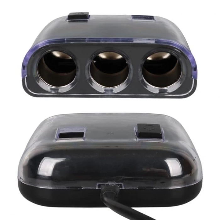ÇOK SATAN Olesson 1505 12-24v Çift Usb Girişli 120w 80cm Kablolu 3lü Araç Çakmak Çoklayıcı