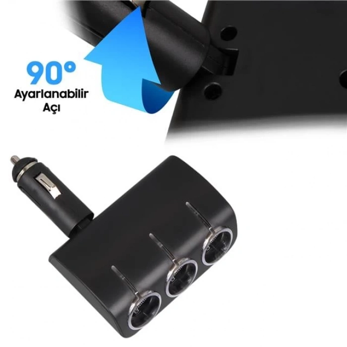 ÇOK SATAN Olesson 1520 12-24v 120w 3lü Araç Çakmak Çoklayıcı