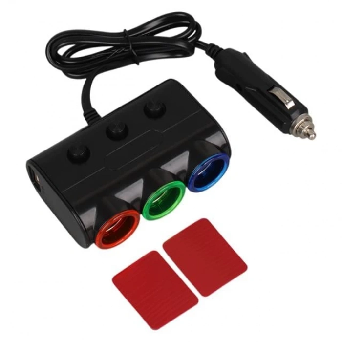 ÇOK SATAN Olesson 1523 12-24v Çift Usb Girişli 120w 80cm Kablolu 3lü Araç Çakmak Çoklayıcı