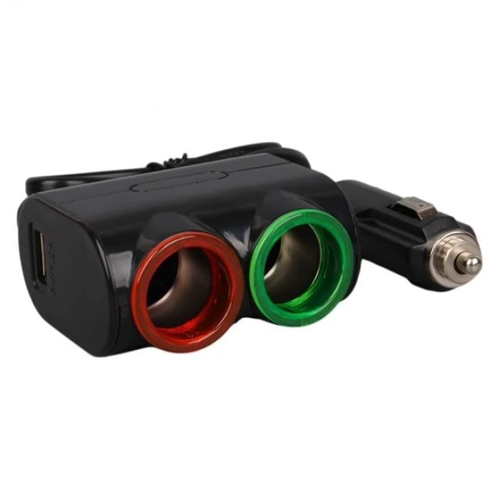 ÇOK SATAN Olesson 1631 12-24v Tek Usb Girişli 120w 80cm Kablolu 2lı Araç Çakmak Çoklayıcı