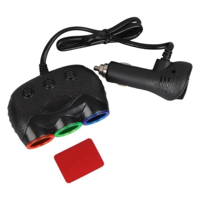 ÇOK SATAN Olesson 1633 12-24v 3lü Usbli 120w 80cm Kablolu Dijital Ekranlı Araç Çakmak Çoklayıcı