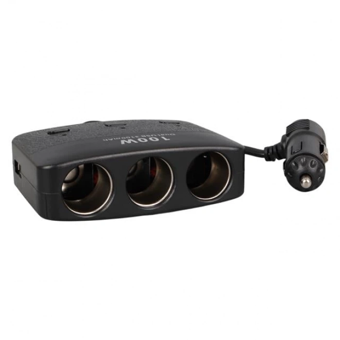 ÇOK SATAN Olesson 1636 12-24v Çift Usb Girişli 100w 70 Cm Kablolu 3lü Araç Çakmak Çoklayıcı