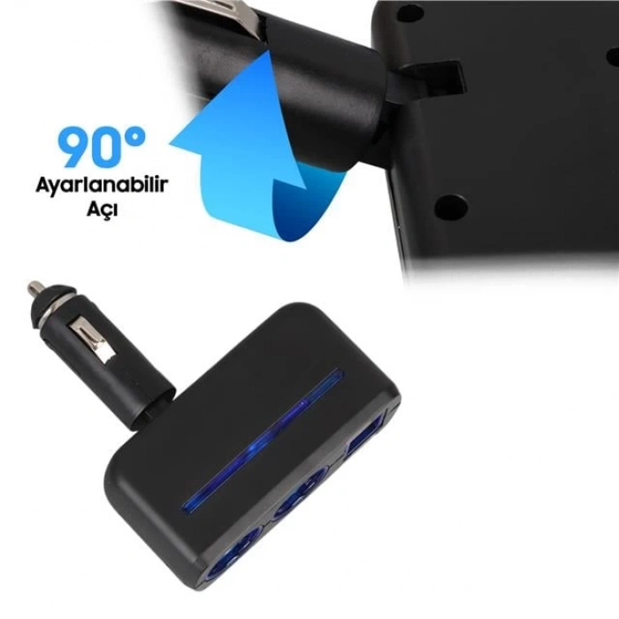 ÇOK SATAN Olesson 1637 12-24v Çift Usb Girişli 120w 2li Araç Çakmak Çoklayıcı