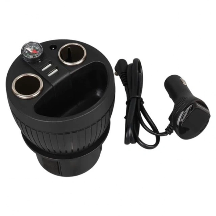 ÇOK SATAN Olesson 1640 12-24v Çiftli Çift Usbli 120w 80cm Kablolu Dijital Ekranlı Araç Çakmak Çoklayıcı