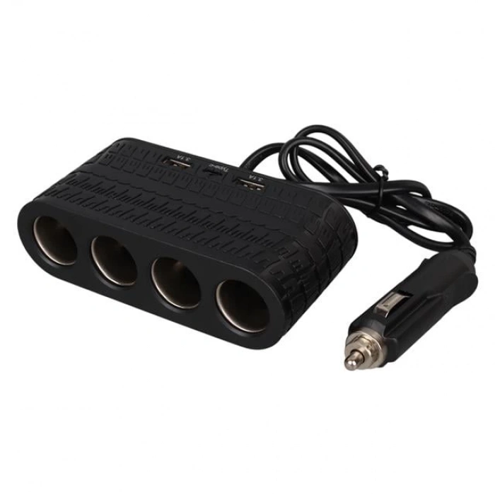 ÇOK SATAN Olesson 1654 12-24v Çift Usb - Type-c 120w 80cm Kablolu 4lü Araç Çakmak Çoklayıcı