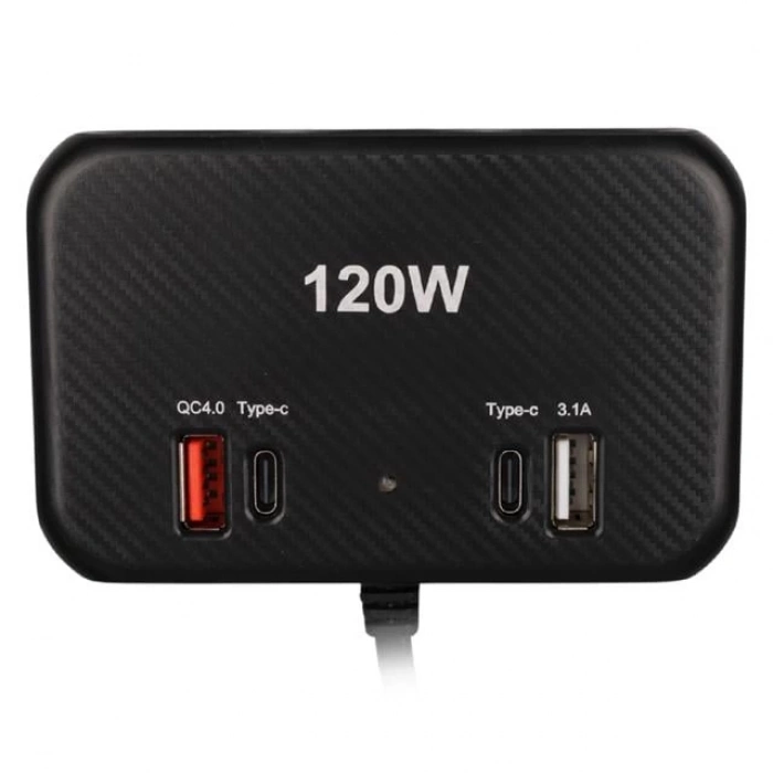 ÇOK SATAN Olesson 1656 12-24v Çift Usb + Çift Type-c 120w 80cm Kablolu 3lü Araç Çakmak Çoklayıcı