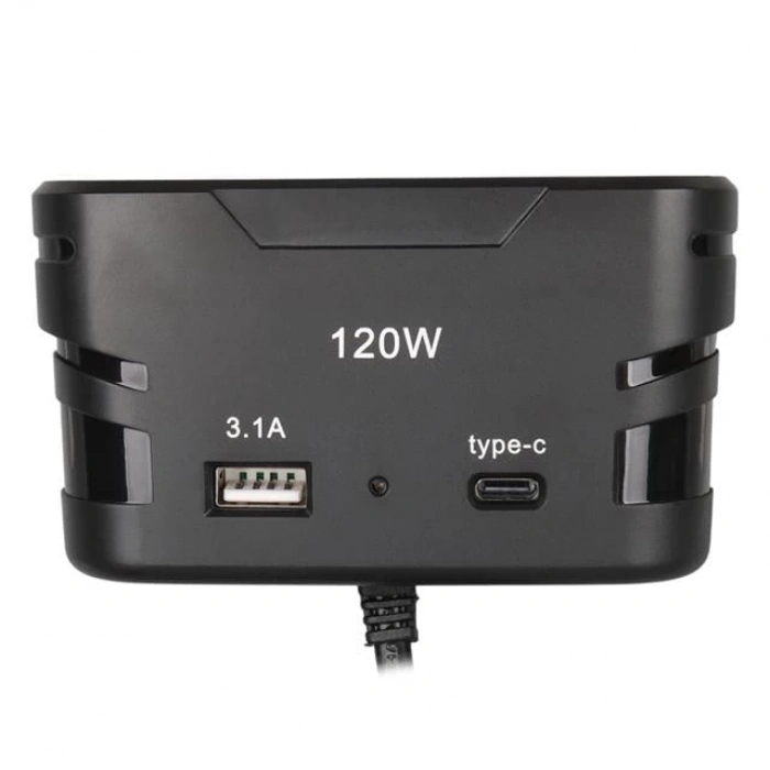 ÇOK SATAN Olesson 2013 12-24v Type-c + Usb Girişli 120w 80 Cm Kablolu 3lü Araç Çakmak Çoklayıcı
