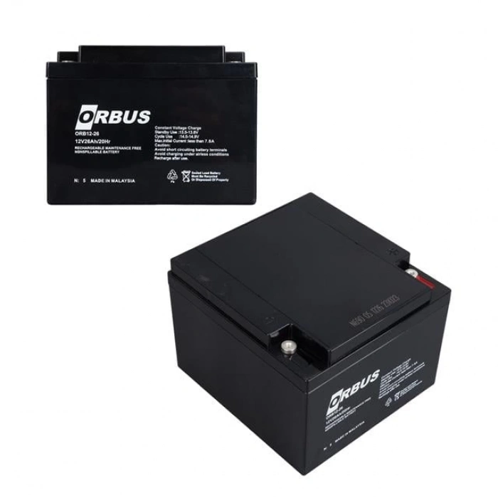 ÇOK SATAN Orbus Orb12-26 12v 26a Kuru Akü (176 X 166 X 125mm) (8kg)