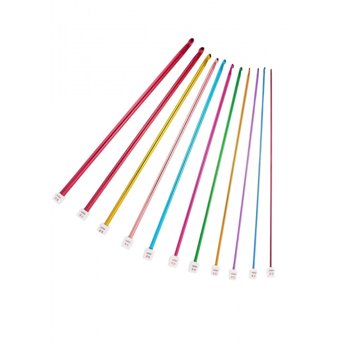 ÇOK SATAN Örgü Tığ Metalize 35 cm  4 Numara