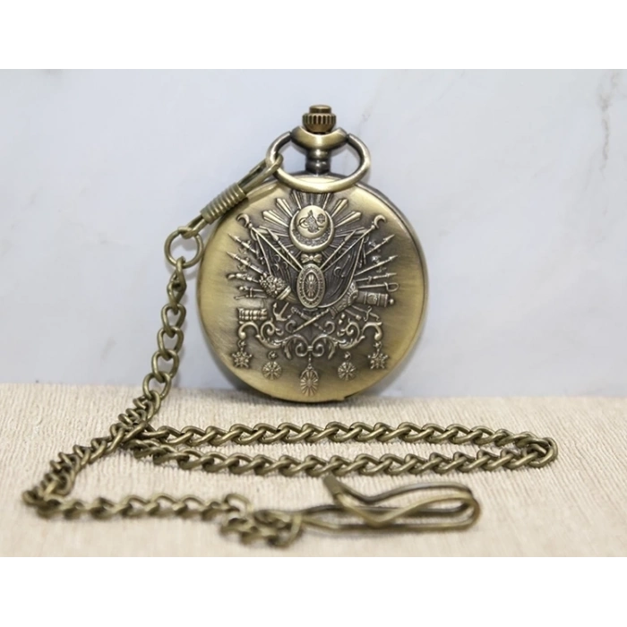 ÇOK SATAN Osmanlı Devlet Arması Köstekli Saat Alk3983