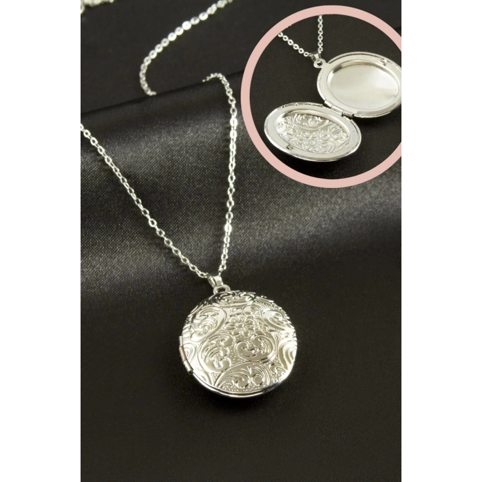 ÇOK SATAN Oval Kapaklı Çelik Kolye