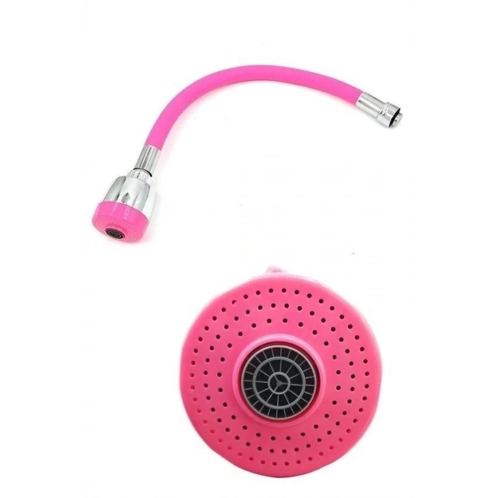 ÇOK SATAN Oynar Başlıklı Tasarruflu Kubar Musluk Borusu ve Başlığı  Pembe