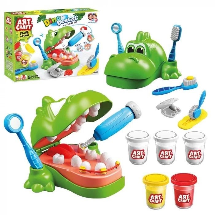 ÇOK SATAN Oyun Hamuru Dişci Dinazor Oyuncak Seti
