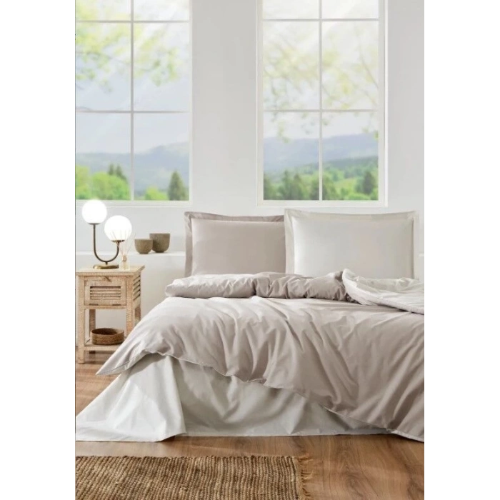 ÇOK SATAN Özdilek Çift Kişilik Ranforce Nevresim Takımı Colourist  Kum Beji Vanilya