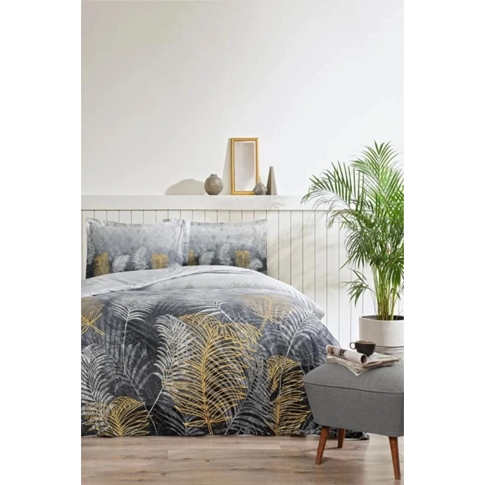 ÇOK SATAN Özdilek Çift Kişilik Ranforce Nevresim Takımı Golden Palm