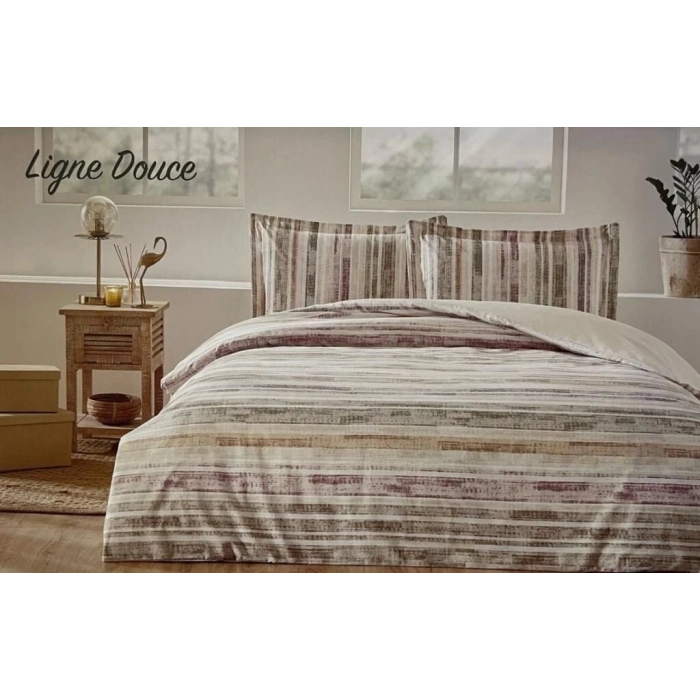 ÇOK SATAN Özdilek Çift Kişilik Ranforce Nevresim Takımı Ligne Douce Krem