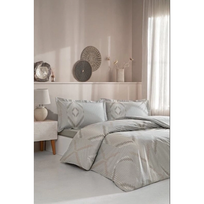 ÇOK SATAN Özdilek Çift Kişilik Ranforce Nevresim Takımı Linea Ethnica Krem