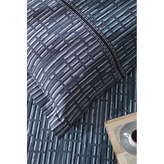 ÇOK SATAN Özdilek Maskülen Çift Kişilik Nevresim Takımı Modra Mavi