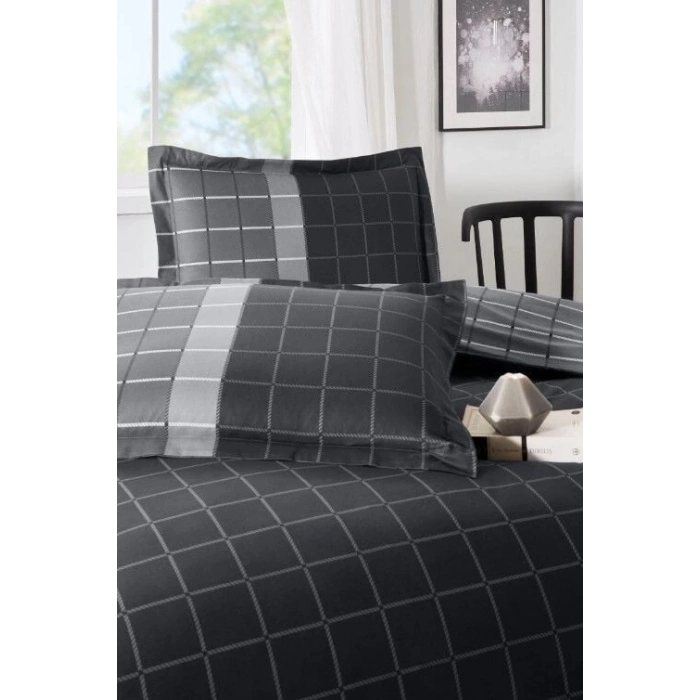 ÇOK SATAN Özdilek Maskülen Çift Kişilik Nevresim Takımı Nera Siyah