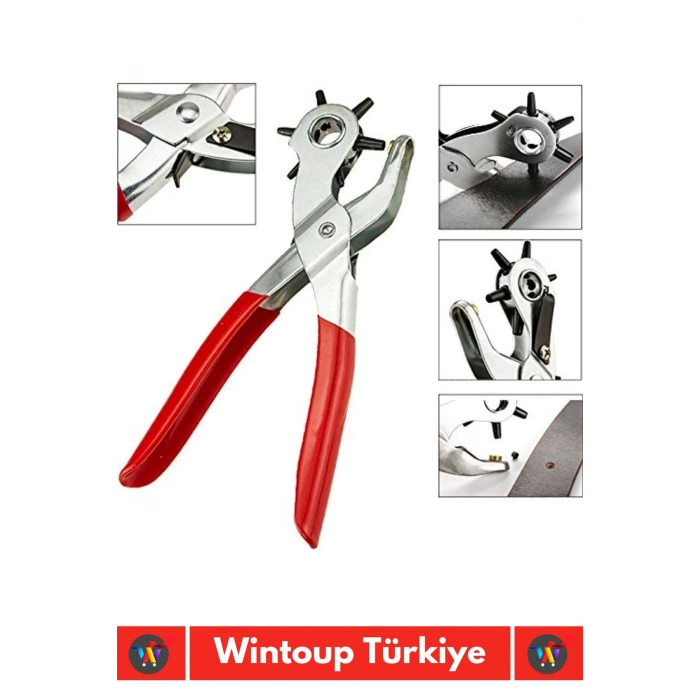 ÇOK SATAN Özel Üretim Yüksek Kaliteli Delik Uç Açıcı Ayarlanabilir 6 Farklı Uçlu Metal Kemer Delme Pensesi