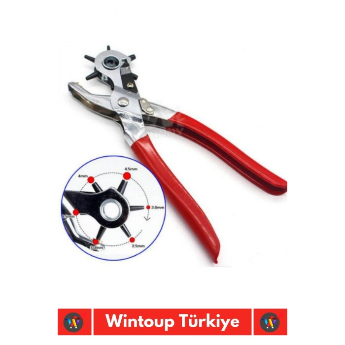 ÇOK SATAN Özel Üretim Yüksek Kaliteli Delik Uç Açıcı Ayarlanabilir 6 Farklı Uçlu Metal Kemer Delme Pensesi