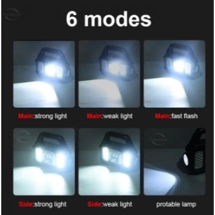 ÇOK SATAN P-880a Solar Powerbanklı Şarjlı Taşınabilir Güçlü Fener