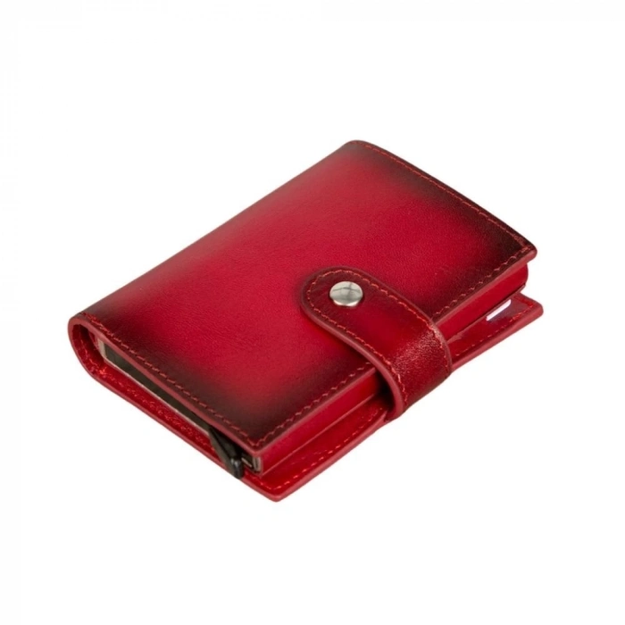 ÇOK SATAN Palertag Deri Cüzdan, Apple AirTag Uyumlu Kırmızı