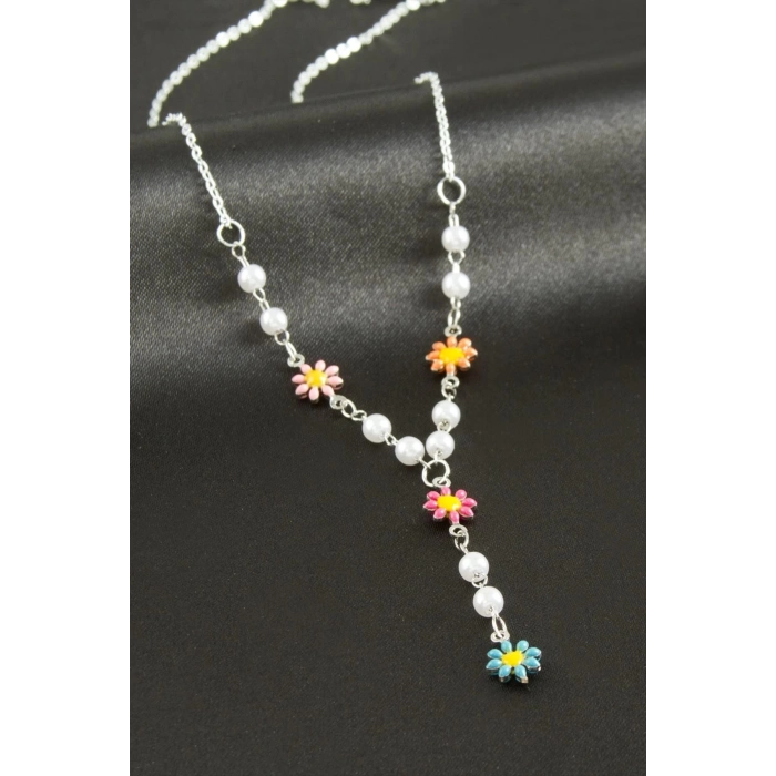 ÇOK SATAN Papatya Mineli İnci Y Kolye