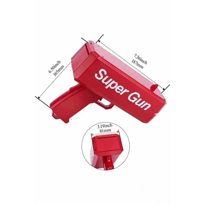 ÇOK SATAN Para Dolar Atma Makinası Super Money Gun Para Saçma Fırlatma Tabancası