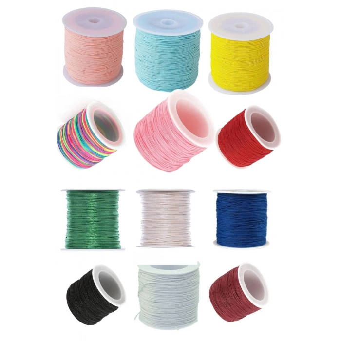 ÇOK SATAN Paraşüt İpi, Bileklik-Kolye örgü ipi 1 mm 50 metre Somon