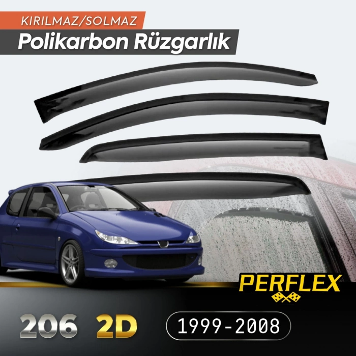 ÇOK SATAN Peugeot 206 2d (tek Kapı) 1999-2008 Cam Rüzgarlığı V2 Düz