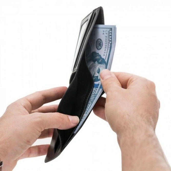 ÇOK SATAN Pier Deri Erkek Cüzdan RST1 Siyah