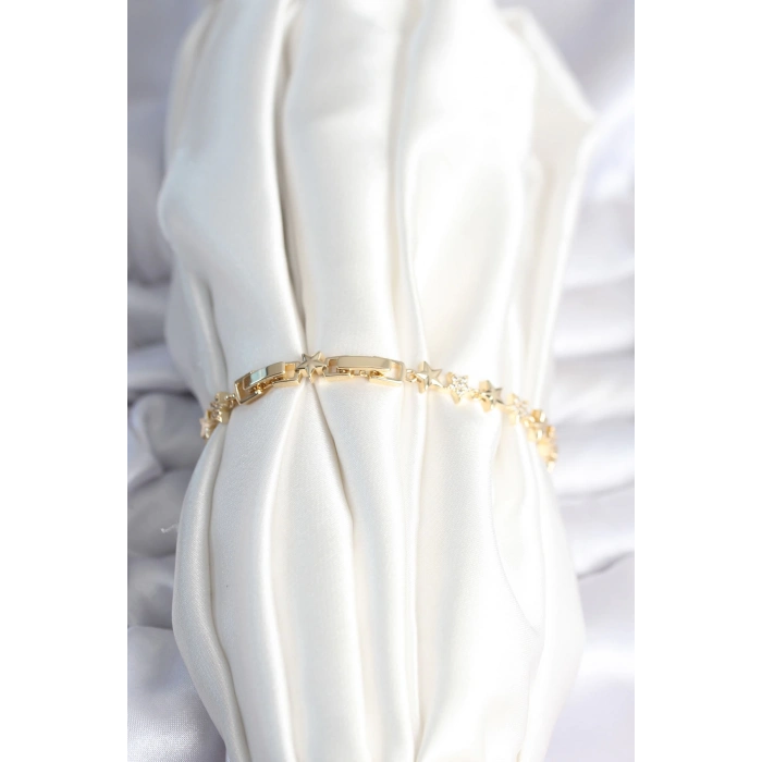 ÇOK SATAN Pirinç Gold Renk Yıldız Model Kadın Bileklik