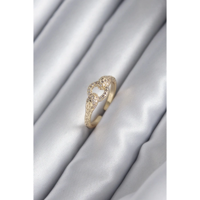 ÇOK SATAN Pirinç Gold Renk Zirkon Taşlı Yılan Model Kadın Yüzük